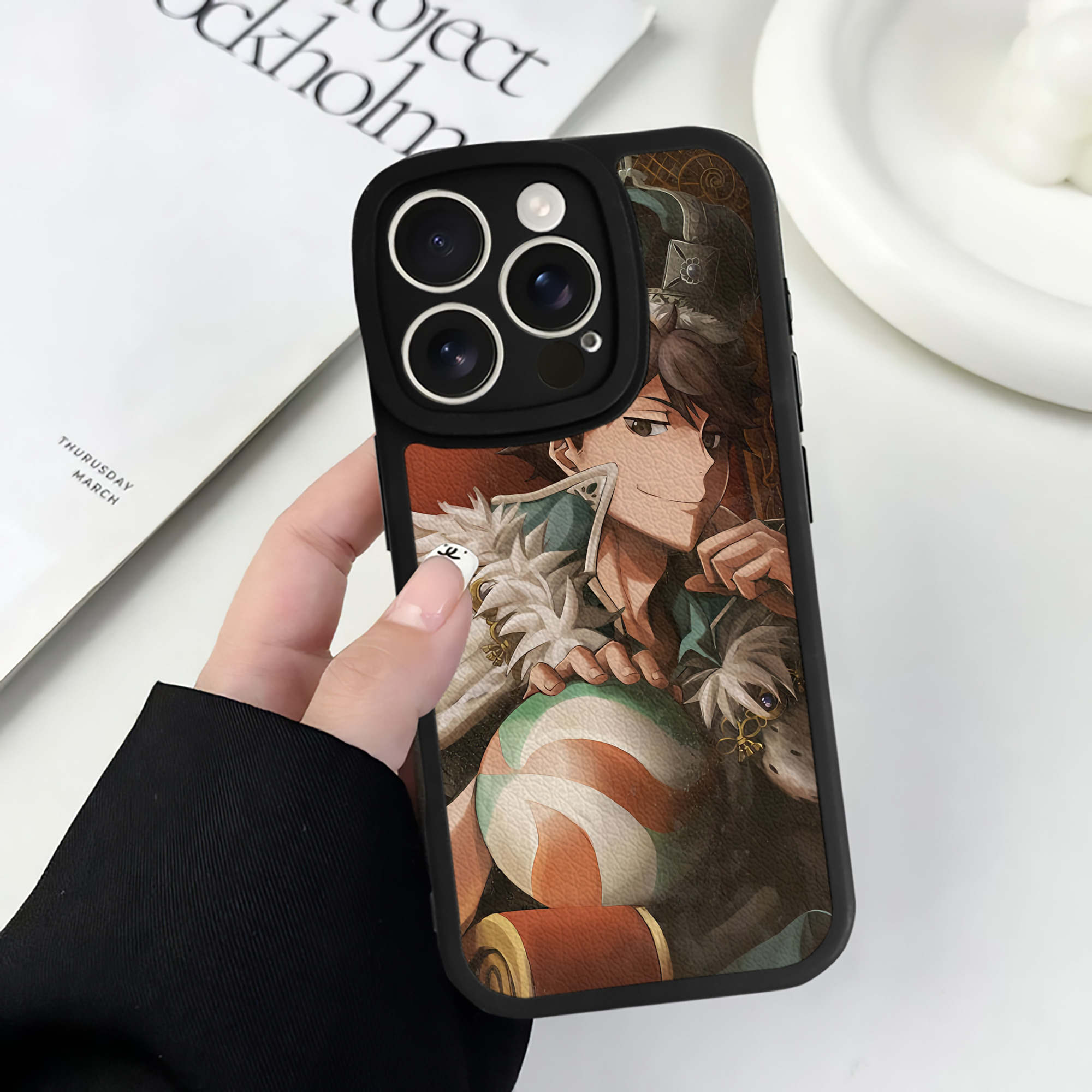 （画像用） ハイキュー!! Haikyu!! 【iPhone 16シリーズ対応】シリコンスマホケース（レザー調） 材質：シリコン